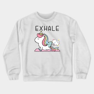 Exhale Unicorn Fart Yoga Crewneck Sweatshirt